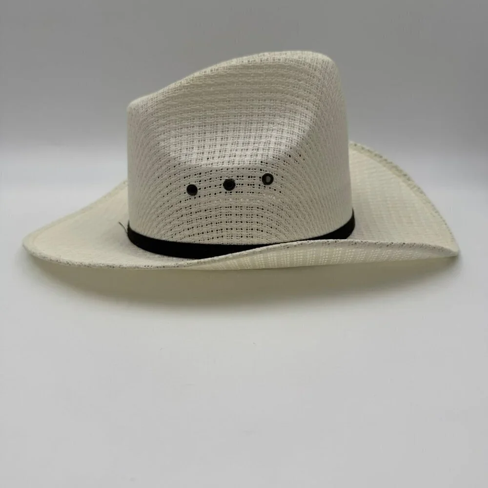 Western Express Inc. Children's Western Cowboy Straw Hat Ivory Size 6 3/8
